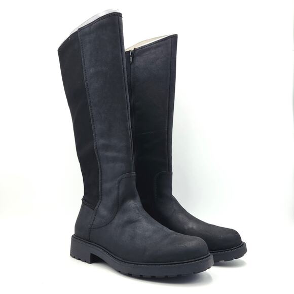 Clarks Women Black Leather Opal Glow Classic Casual Riding Boots Size US 9.5M - Picture 3 of 7